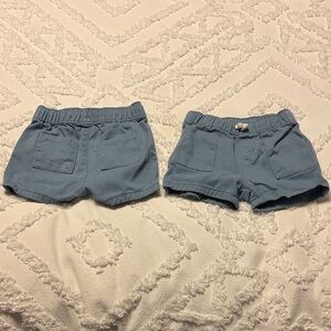 Old Navy Light Blue Kids Shorts, 6-12 months, Twins
